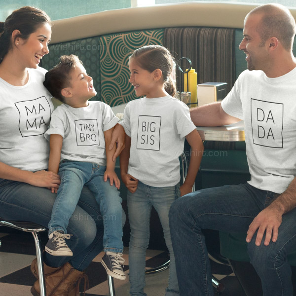 Conjunto T-shirts a Combinar DADA - BIG SIS - TINY BRO
