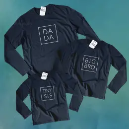 T-shirts Manga Comprida Combinar DADA - BIG BRO - TINY SIS