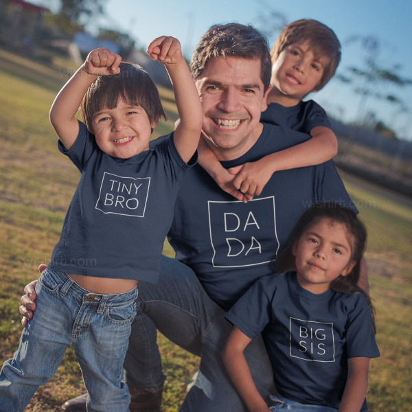 Conjunto T-shirts a Combinar DADA - BIG SIS - TINY BRO