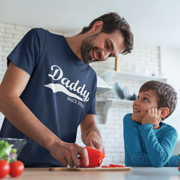 T-shirt Daddy Since - Ano Personalizável