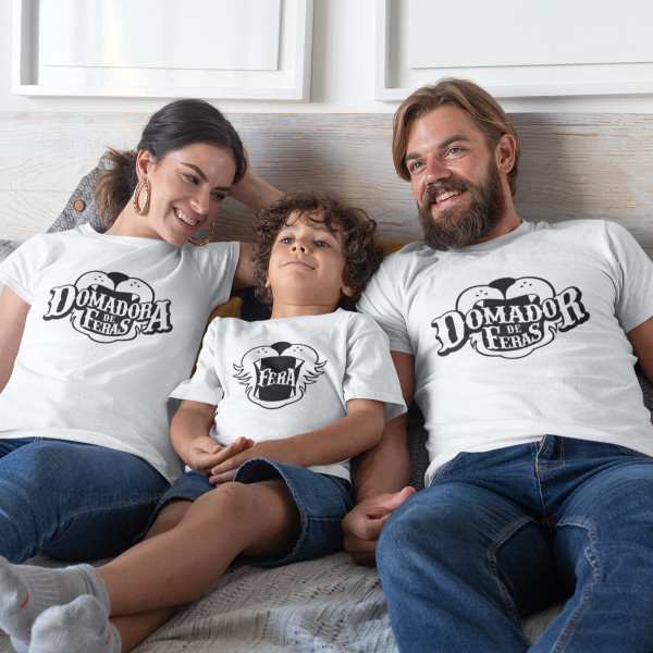 Conjunto de T-shirts a Combinar Pai e Filho Domador de Feras