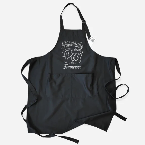 Felicidade é ser Pai Apron - Custom Kids Name Felicidade é ser Pai Apron - Custom Kids Name