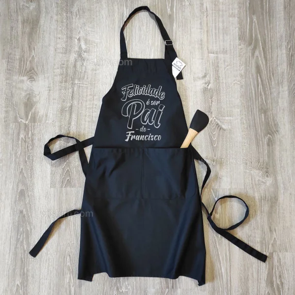 Felicidade é ser Pai Apron - Custom Kids Name Felicidade é ser Pai Apron - Custom Kids Name