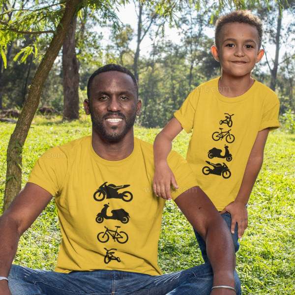 Conjunto T-shirts a Combinar Pai e Filho Mota Scooter