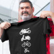 T-shirt Tamanho Grande Mota Scooter Bicicleta Triciclo