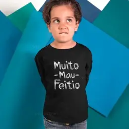 T-shirt Manga Comprida Muito Mau Feitio para Criança