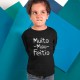 Conjunto T-shirts Manga Comprida Mau Feitio para Pai e Filho