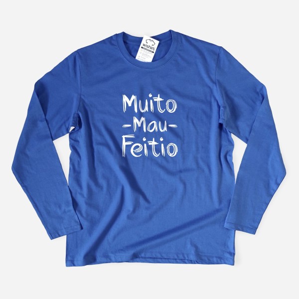 T-shirt Manga Comprida Tamanho Grande Muito Mau Feitio