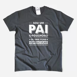 Pai Orgulhoso de Filha Espetacular T-shirt - Personalized