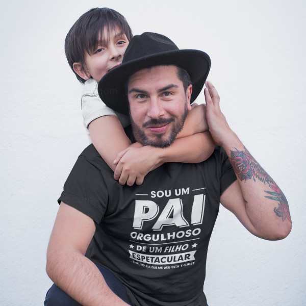 Pai Orgulhoso de Filha Espetacular T-shirt - Personalized