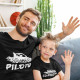 T-shirts a Combinar Pai e Filho Piloto Co-piloto de Carros