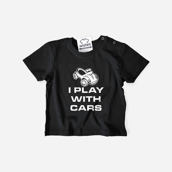 T-shirt I Play with Cars para Bebé