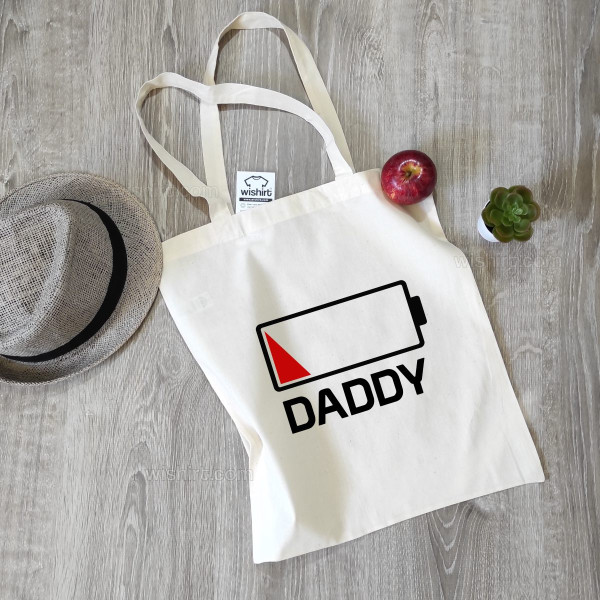 Low Battery Customizable Word Cloth Bag