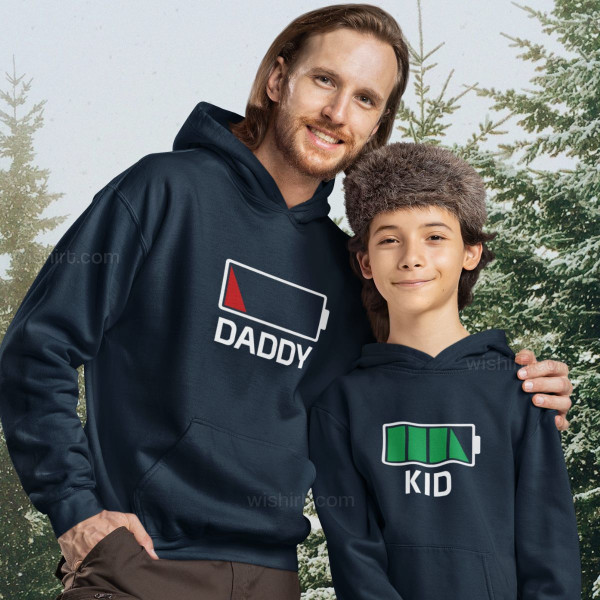 Sweatshirts com Capuz Pai e Filho Bateria Palavra Editável