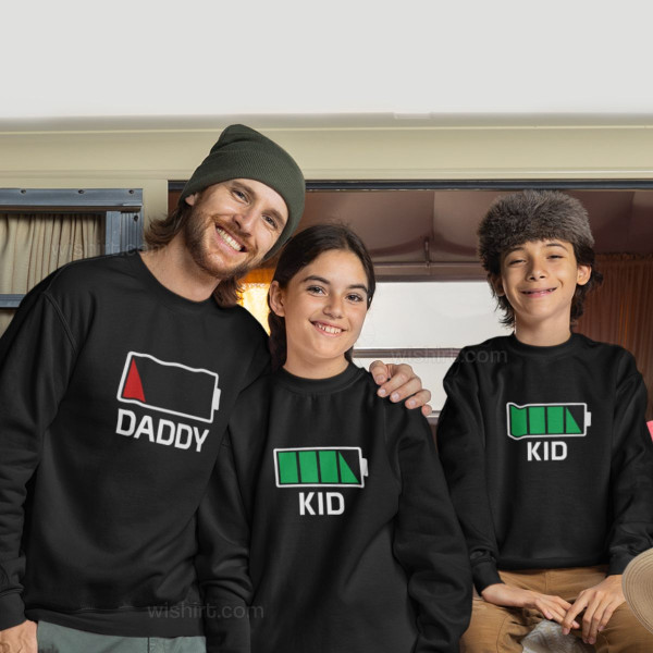 Sweatshirt Bateria Cheia Palavra Personalizável para Criança