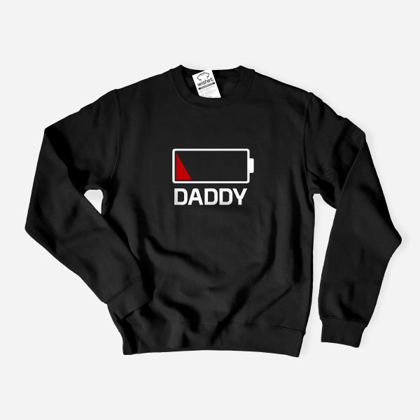 Low Battery Customizable Word Large Size Sweatshirt