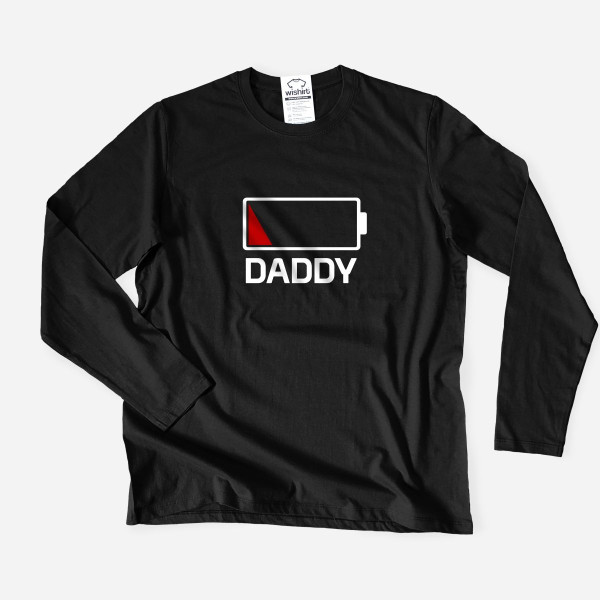 Low Battery Customizable Large Size Long Sleeve Tshirt