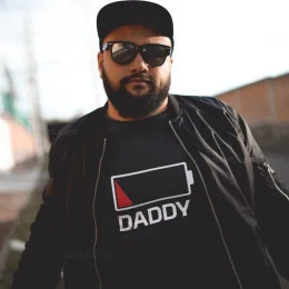 T-shirts Manga Comprida Pai e Filho Bateria Palavra Editável