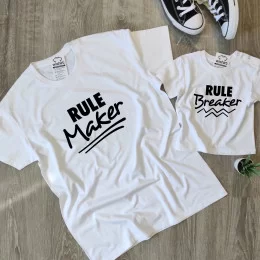 Rule Maker Rule Breaker Father and Daughter T-shirt Set