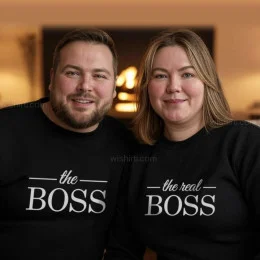 Conjunto Sweatshirts a Combinar para Casal Namorados The Boss 