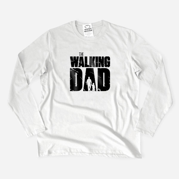 T-shirt Manga Comprida Tamanho Grande The Walking Dad V2