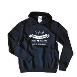 Sweatshirt com Capuz Tamanho Grande O Avô Cria Memórias