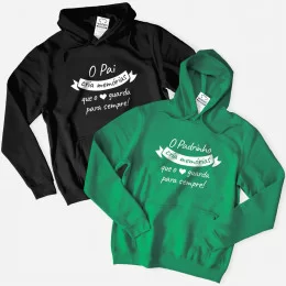 Sweatshirt com Capuz Tamanho Grande O Avô Cria Memórias