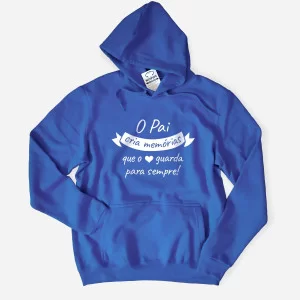 Sweatshirt com capuz Tamanho Grande O Pai Cria Memórias