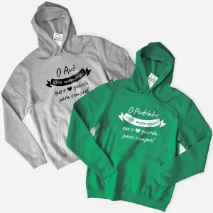 Sweatshirt com capuz Tamanho Grande O Pai Cria Memórias