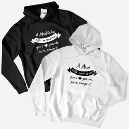 A Mãe Cria Memórias Large Size Hoodie