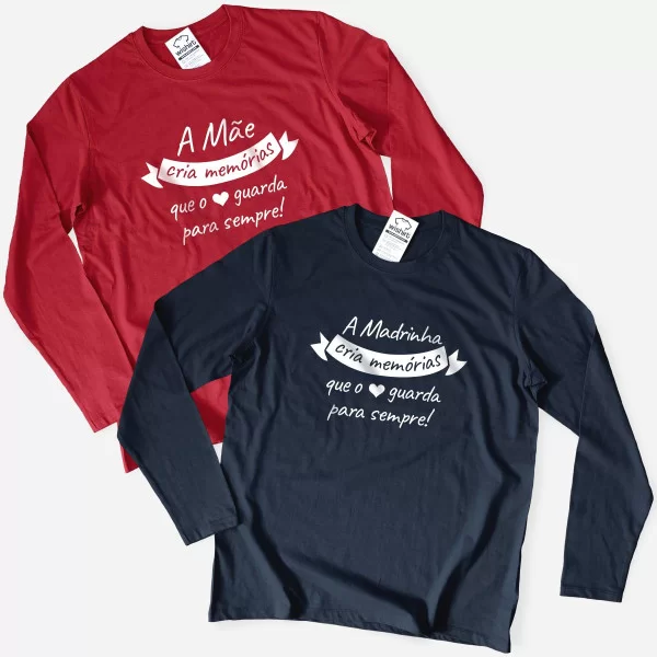 A Avó Cria Memórias Large Size Long Sleeve T-shirt A Avó Cria Memórias Large Size Long Sleeve T-shirt