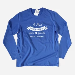 A Avó Cria Memórias Large Size Long Sleeve T-shirt