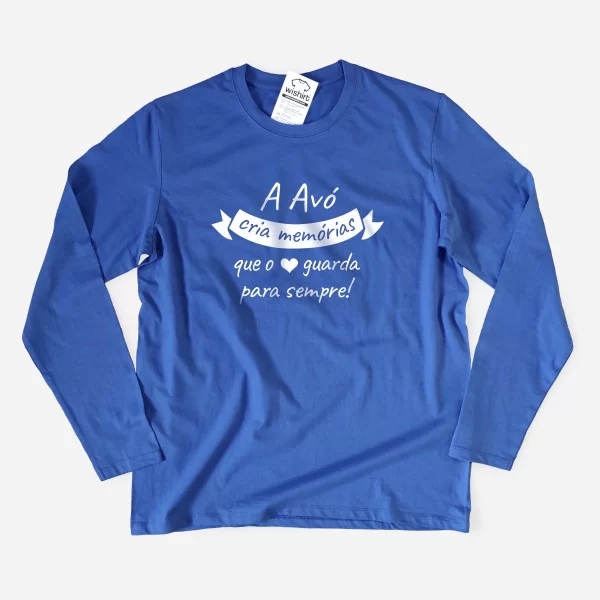 A Avó Cria Memórias Large Size Long Sleeve T-shirt A Avó Cria Memórias Large Size Long Sleeve T-shirt