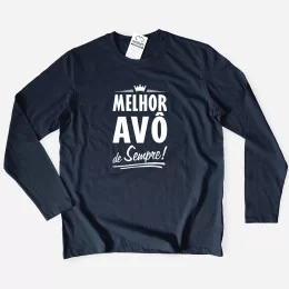 T-shirt Manga Comprida Melhor Avô de Sempre