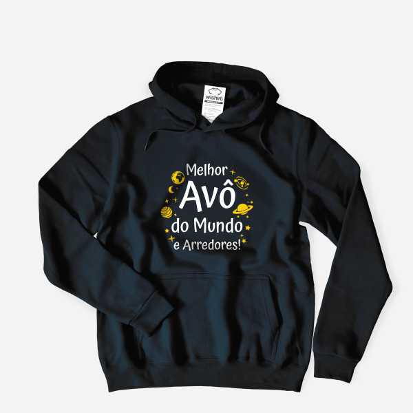 Sweatshirt com Capuz Melhor Avô do Mundo e Arredores