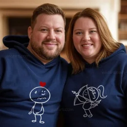 Cupid's Target Large Size Hoodie for Boyfriend