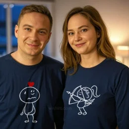 Cupid of Love Couple Long Sleeve T-shirt Set