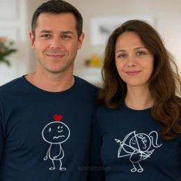 T-shirt Manga Comprida Cupid's Target para Namorado