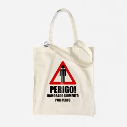 Perigo Namorado Ciumento por Perto Cloth Bag