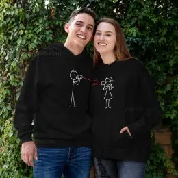 Valentine's Matching Hoodie Set Say You Love Me