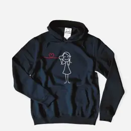 Sweatshirt com Capuz Plus Size Say You Love Me para Mulher