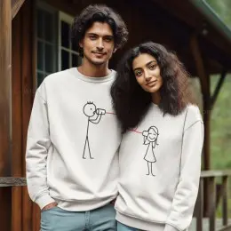 Conjunto Sweatshirts a Combinar Namorados Say You Love Me