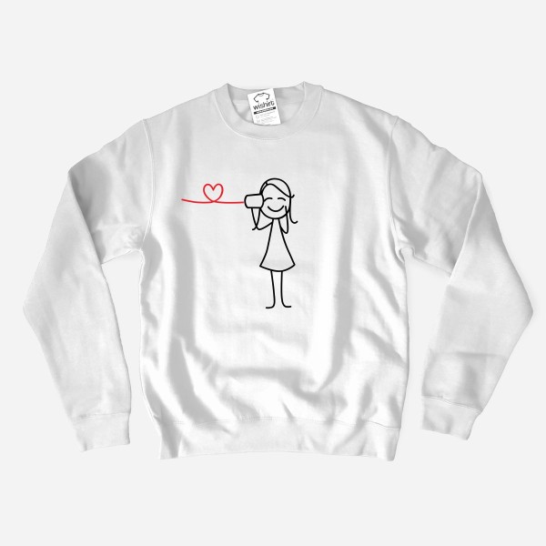 Sweatshirt Say You Love Me para Mulher