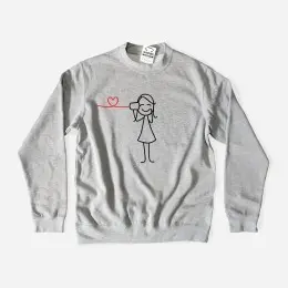 Sweatshirt Plus Size Say You Love Me para Mulher