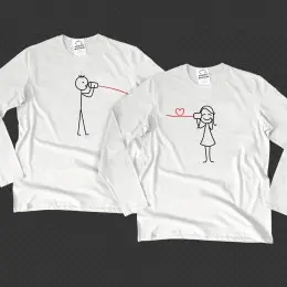 T-shirt Manga Comprida Plus Size Say You Love Me para Mulher
