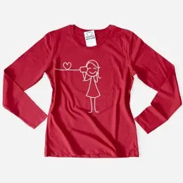 T-shirt Manga Comprida Say You Love Me para Mulher