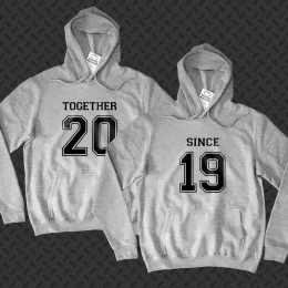 Together Since Men's Large Size Hoodie - Customizable Year