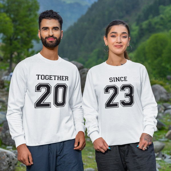 Sweatshirt Together Since para Homem - Ano Personalizável