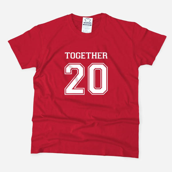 Together Since Men's Large Size T-shirt - Customizable Year