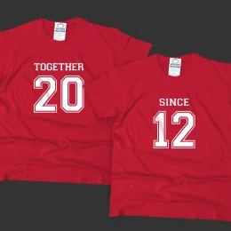 Together Since Men's Large Size T-shirt - Customizable Yeart